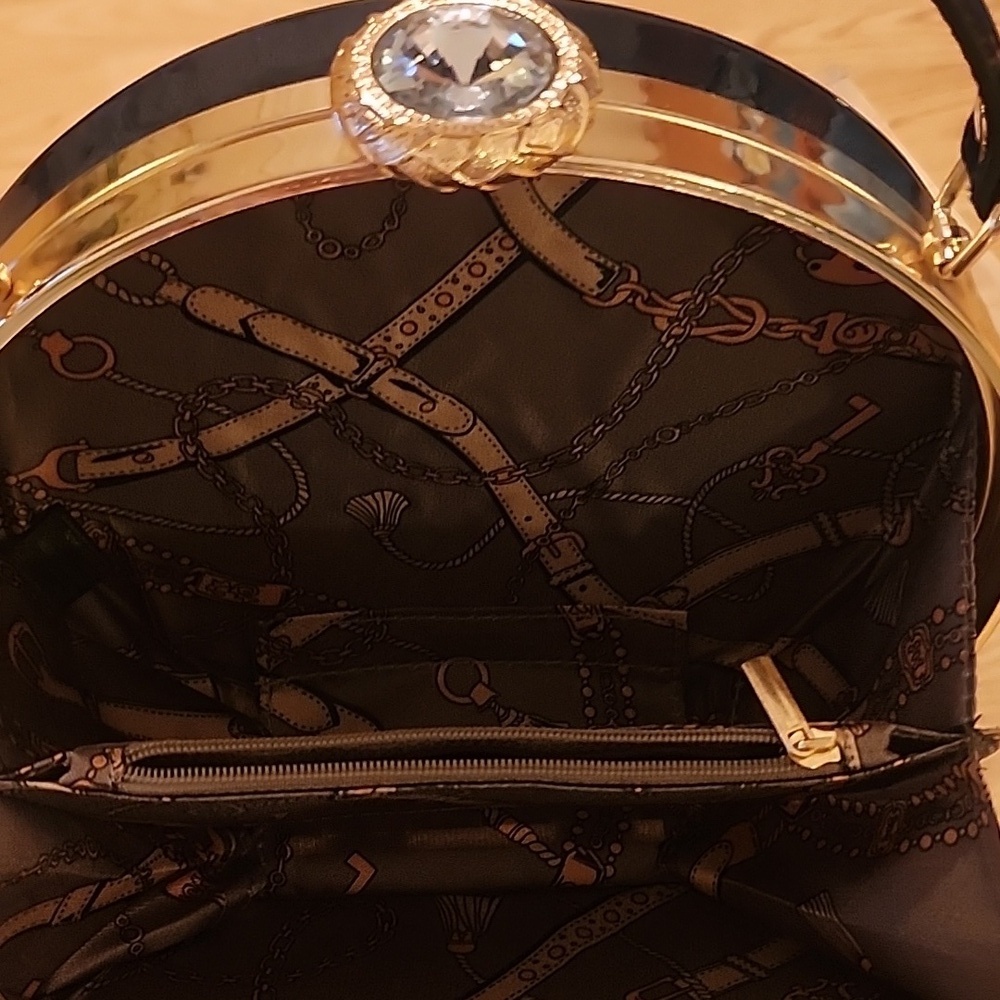 Prom Elegant Midnight Blue and Gold Women's Evening Bag EUC - Picture 16 of 17